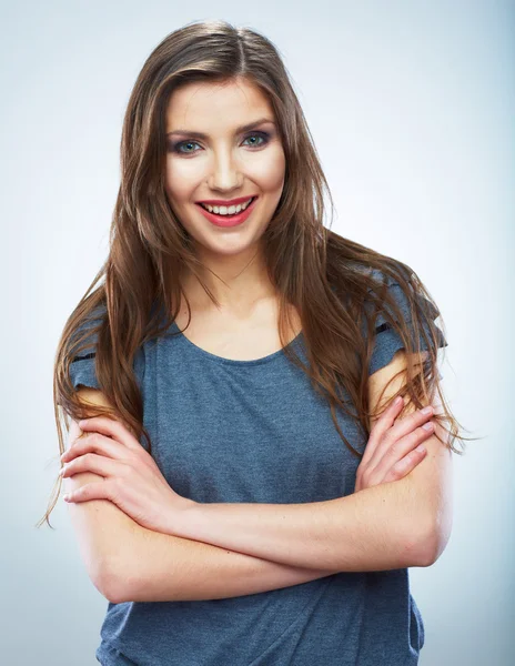 Estilo casual jovem mulher — Fotografia de Stock