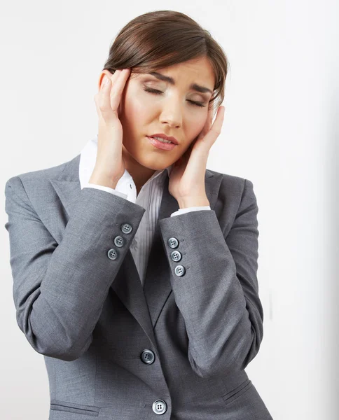 Mujer de negocios con dolor de cabeza —  Fotos de Stock