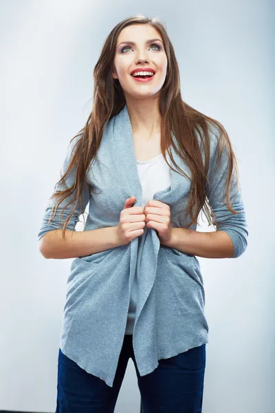 Junge Frau im lässigen Stil — Stockfoto