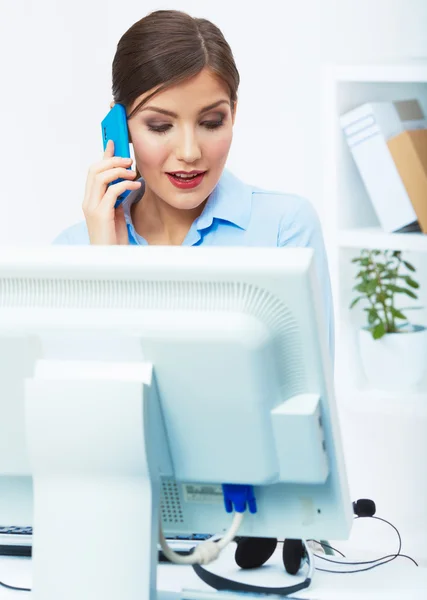 Operadora de call center de mulher de negócios — Fotografia de Stock