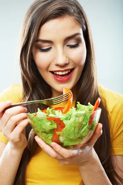 Woman with salad — Stock Photo, Image