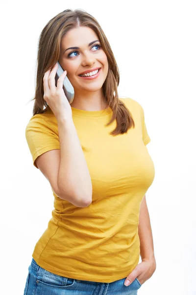 Donna con telefono — Foto Stock