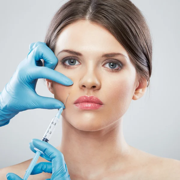 Belleza Mujer cirugía facial —  Fotos de Stock