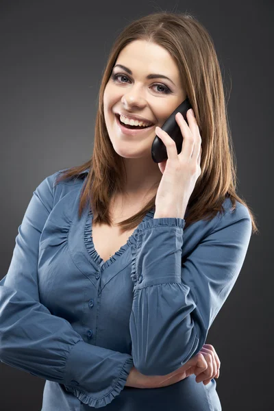 Vrouw met telefoon — Stockfoto