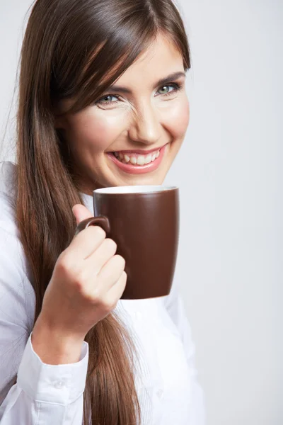 Mujer de negocios con taza — Foto de Stock