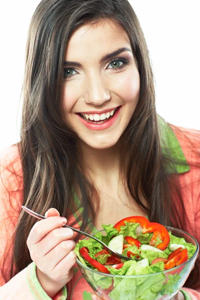 Mulher com salada — Fotografia de Stock