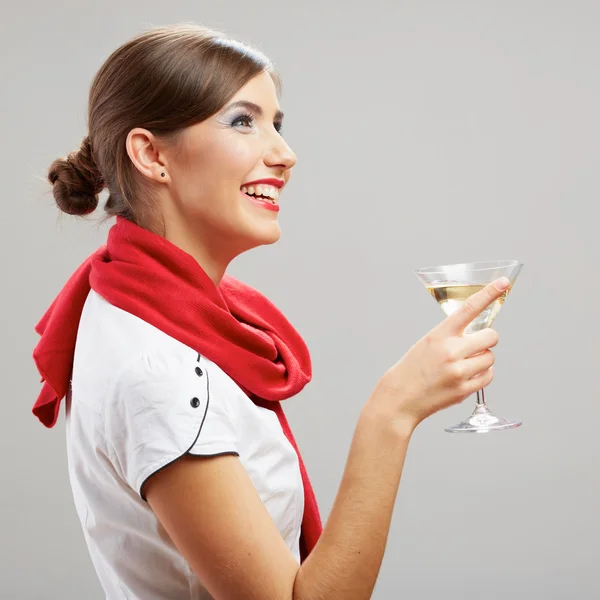 Woman with wine — Stock Photo, Image