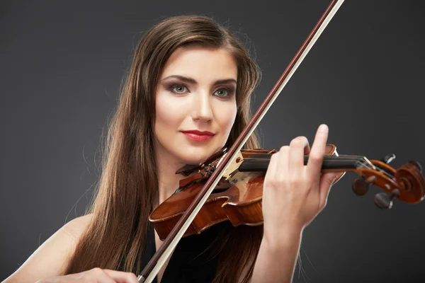 Donna con Violino — Foto Stock