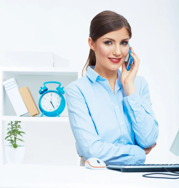 Call center operator op het werk — Stockfoto