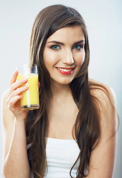 Mulher com suco — Fotografia de Stock