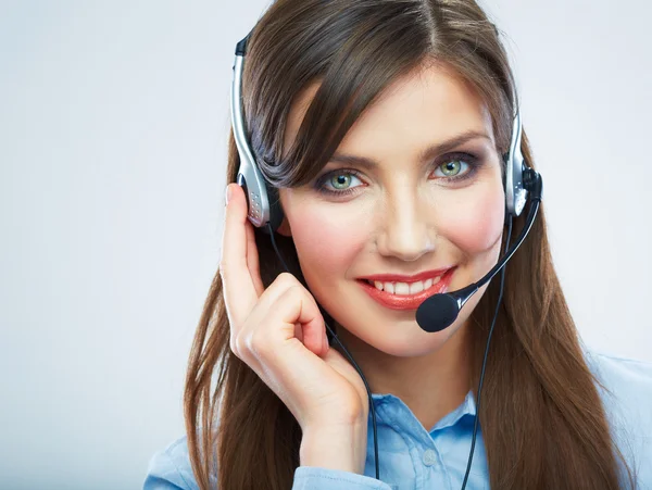 Vrouw call center exploitant — Stockfoto