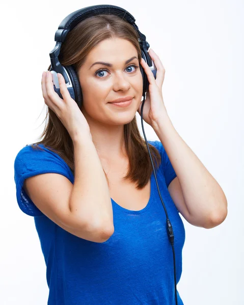 Woman listening music. Royalty Free Stock Images