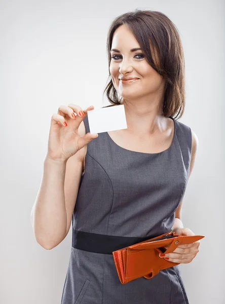 Business woman hold credit card — Stock Photo, Image