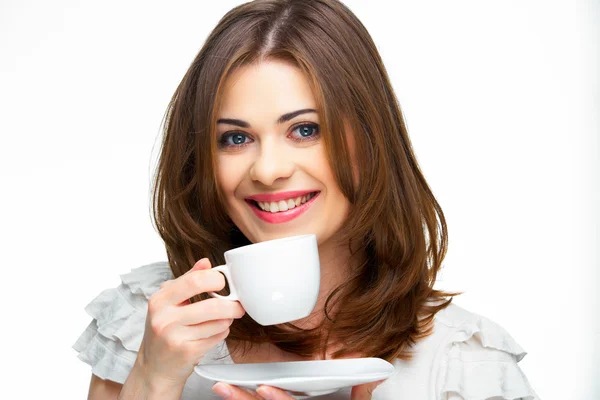 Vrouw met cup — Stockfoto