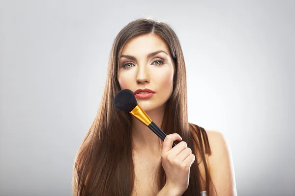 Woman with brush — Stock Photo, Image