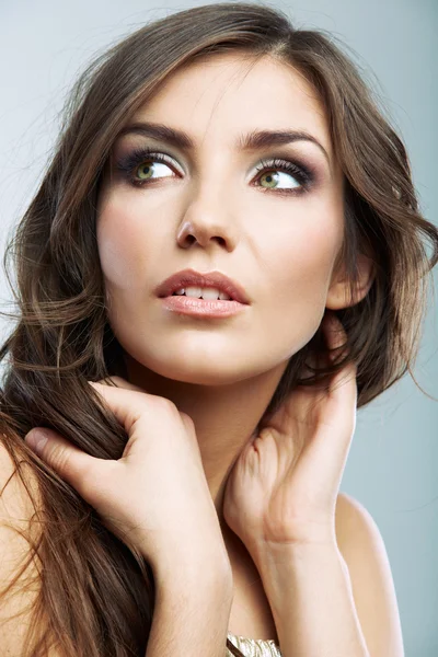 Woman face close up beauty portrait. — Stock Photo, Image