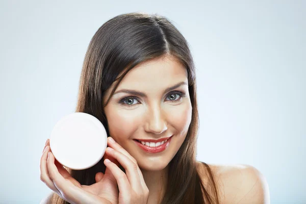 Beauty woman face. Cosmetic skin care. — Stock Photo, Image