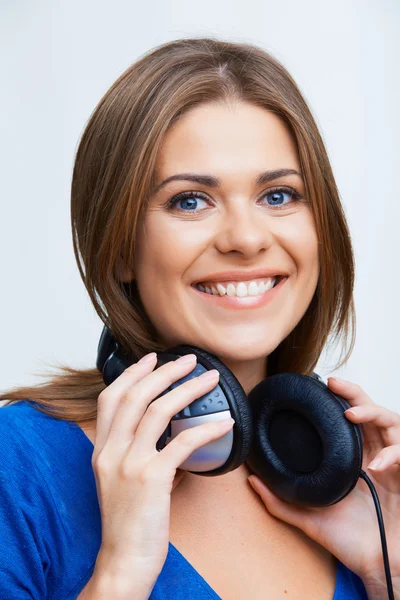 Music woman portrait — Stock Photo, Image