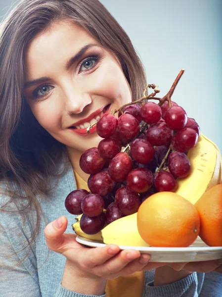 Žena s ovocem — Stock fotografie