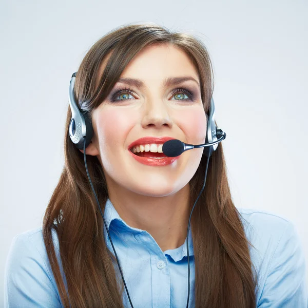 Vrouw call center exploitant. — Stockfoto