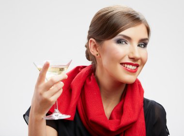 kadın içki şarap