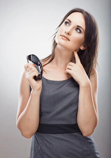 Denken zakenvrouw. — Stockfoto