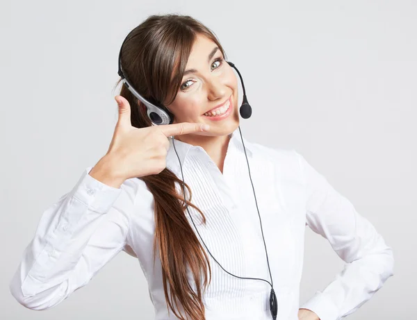 Woman customer service worker — Stock Photo, Image