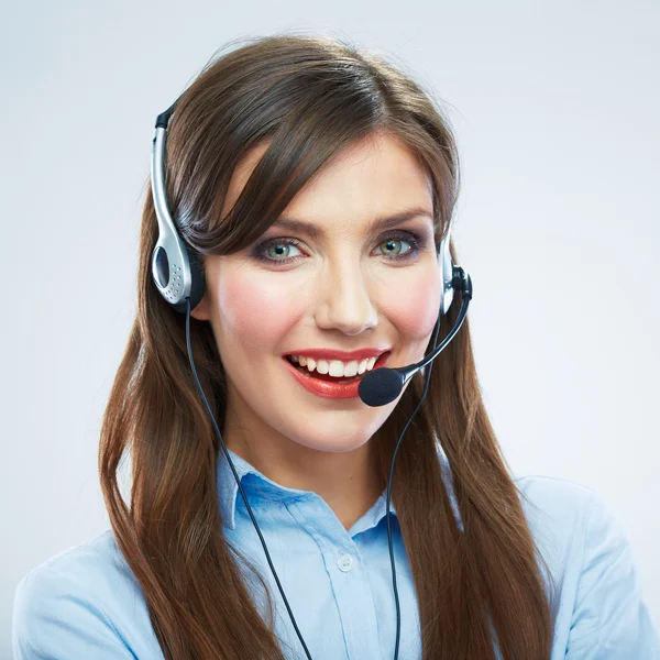 Operador de call center mulher — Fotografia de Stock