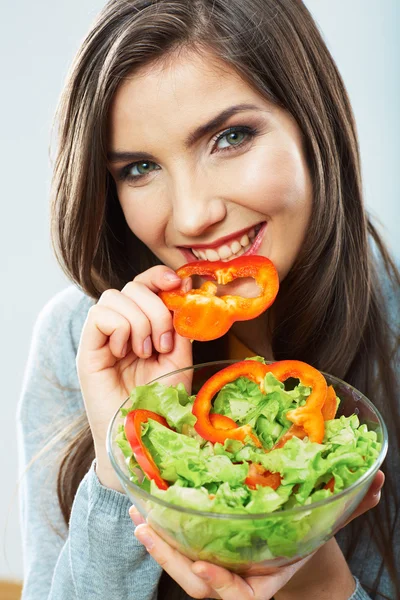 Woman with salad — Stock Photo, Image