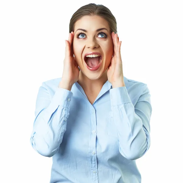 Mujer de negocios emocional — Foto de Stock