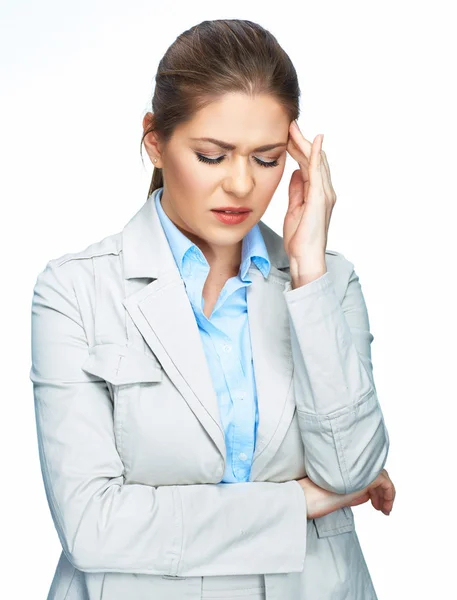 Mujer con dolor de cabeza — Foto de Stock