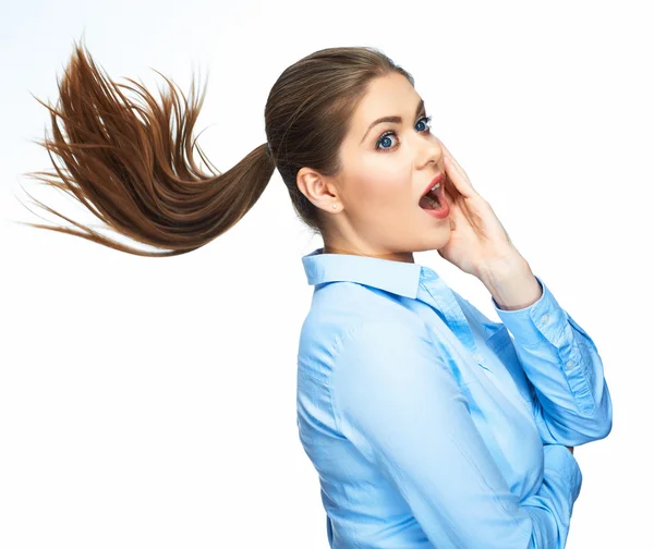 Surprising business woman — Stock Photo, Image