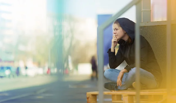 Woman in city — Stock Photo, Image