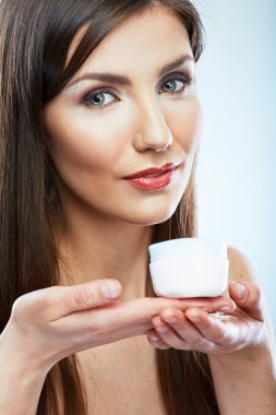 güzellik kadın tutun yüz kremi