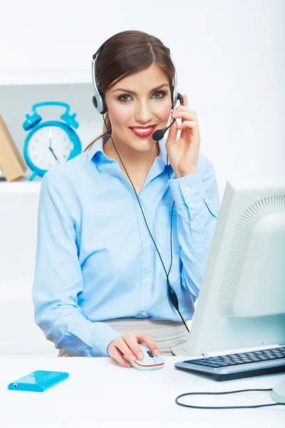 Portret van vrouw klant service worker — Stockfoto