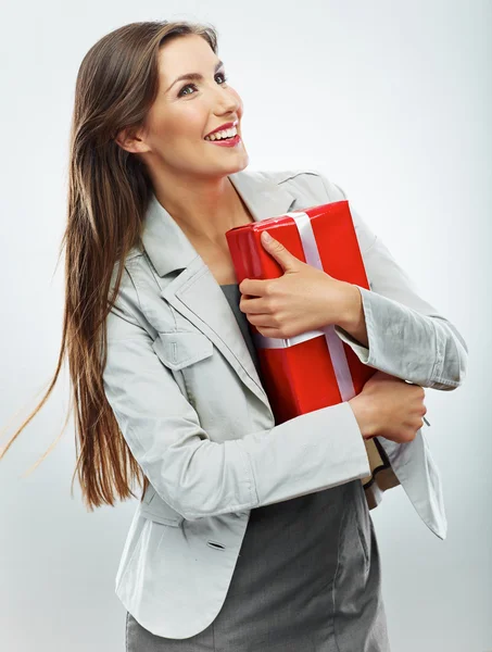Business woman gift. — Stock Photo, Image