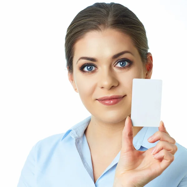 De cerca cara mujer de negocios — Foto de Stock