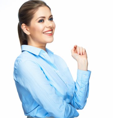 iş kadını gülümseyen