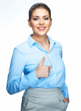 iş kadını başparmak kadar gösterir