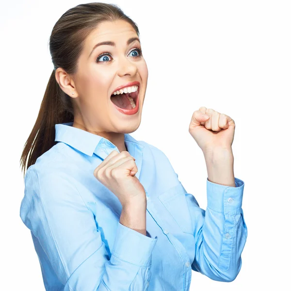 Screaming business woman — Stock Photo, Image