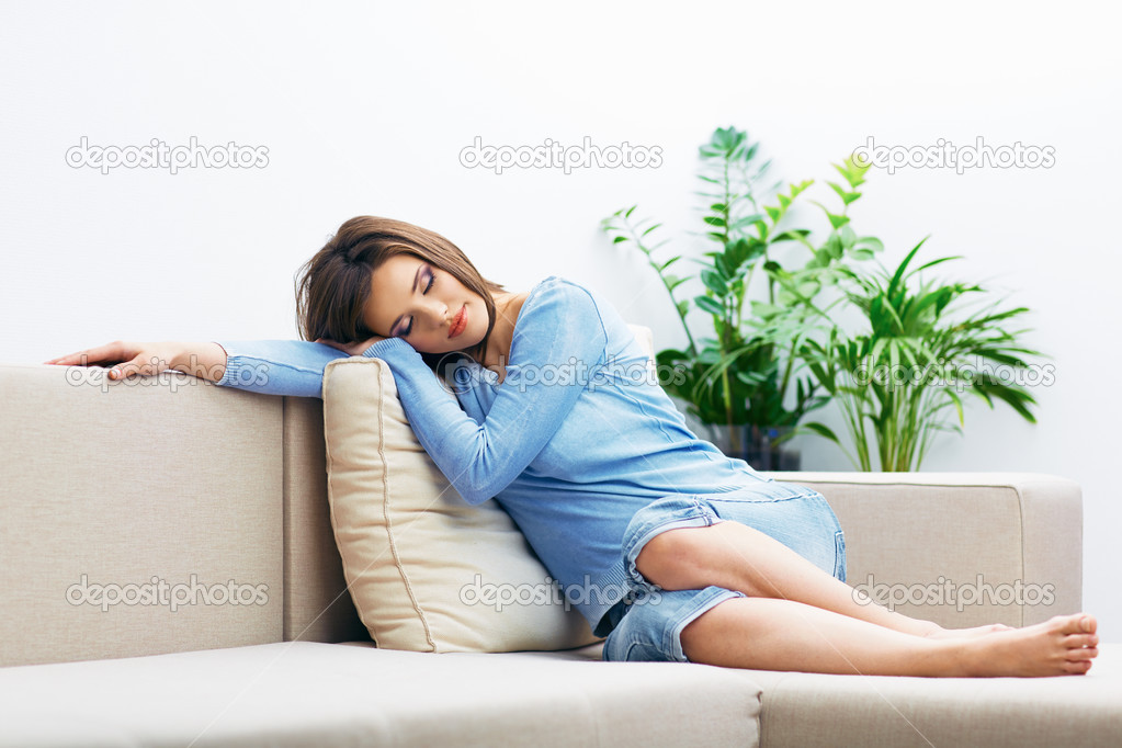 Woman on couch