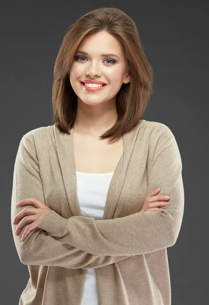 Mujer con brazos cruzados — Foto de Stock