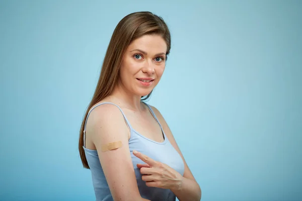 Koncept Isolerat Porträtt Korona Covid Sars Cov Infektion Vaccination Med — Stockfoto