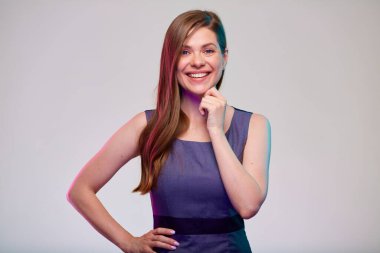 Mutlu iş kadını, düşünceli ve dokunaklı bir portre..