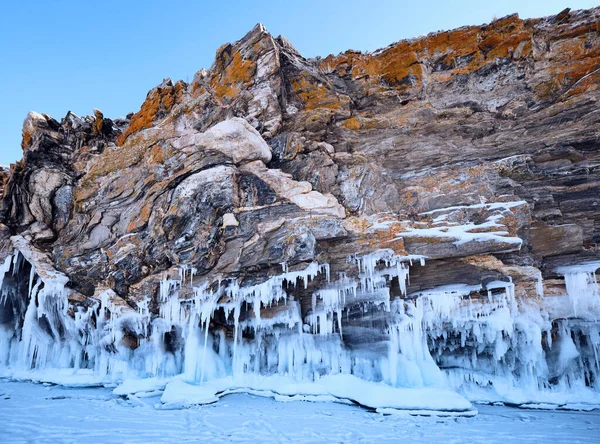 바이칼호의해 절벽에는 있습니다 이르쿠츠크 러시아 — 스톡 사진