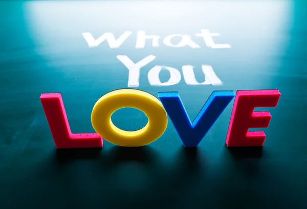 What you love concept — Stock Photo, Image