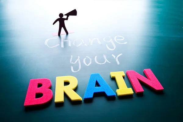 Alterar seu conceito de cérebro — Fotografia de Stock