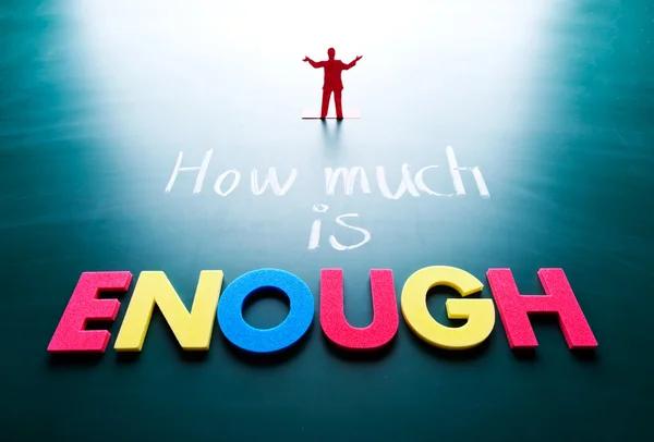How much is enough concept — Stock Photo, Image