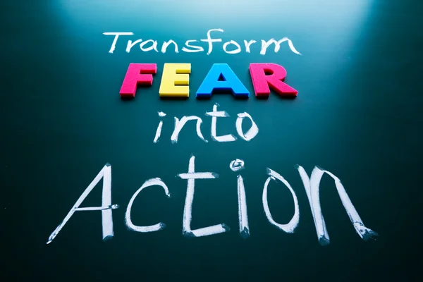 Transform fear into action concept — Stock Photo, Image