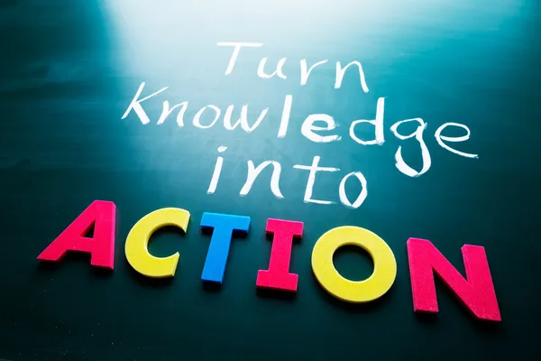 Turn knowledge into action — Stock Photo, Image